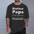 Stolzer Papa Einer Kleine Prinzessin Father's Day T-Shirt Geschenke für Ihn