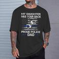 Stolzer Papa Eines Police Officer – Thin Blue Line Geschenk T-Shirt Geschenke für Ihn