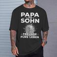 Stolzer Papa Sohn Angeln Partnerlook Boss T-Shirt Geschenke für Ihn