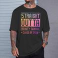 Straight Outta Beauty School Graduation Class Of 2024 T-Shirt Gifts for Him