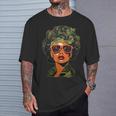 Strong Black Woman African American Camouflage Black Girl T-Shirt Gifts for Him