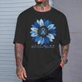 Sunflower Colon Cancer Awareness Month T-Shirt Gifts for Him