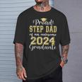 Super Proud Step Dad Of 2024 Graduate Awesome Family College T-Shirt Gifts for Him