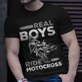 Supercross Dirt Bike Motorcycle Real Boys Ride Motocross T-Shirt Gifts for Him