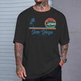 Surf California San Diego Retro Surfer T-Shirt Gifts for Him