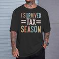 I Survived Tax Season Cpa Accountant T-Shirt Gifts for Him
