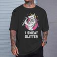 I Sweat Glitter Muscle Unicorn Workout Gym Men T-Shirt Gifts for Him