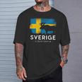 Sweden Scandinavia Swedish Elk Bull Midsomar Sverige T-Shirt Geschenke für Ihn