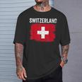 Switzerland Footballintage Soccer Team Pride Swiss Flag Camiseta unisex Regalos para él