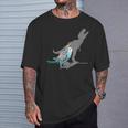 T-Rex Budgerigar Shadow Budgie Parakeet Pet Bird Lover T-Shirt Gifts for Him