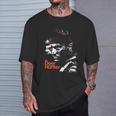 T-shirt Chasseur de Cerfs, Design Visage Sombre Effet Éclaboussé Cadeaux pour lui