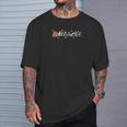 T-shirt Noir HEARTSTOPPER Lettres Colorées, Style Ludique Cadeaux pour lui