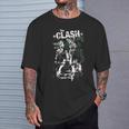 T-Shirt Noir The Clash, Design Iconique pour Fans de Punk Rock Cadeaux pour lui
