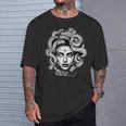 Tatuado Medusa Mitología Griega Work Camiseta unisex Regalos para él