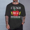 I Teach Pre-K Superheroes Back To School Teacher Day T-Shirt Gifts for Him