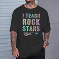 Teachers I Teach Rock Stars Educator Prek Last Day Reading T-Shirt Gifts for Him