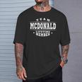 Team Mcdonald Lifetime Member Proud Family Name Surname T-Shirt Gifts for Him