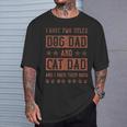 Tengo Dos Títulos Perro Papá Y Gato Papá Y Los Rock Ambos Camiseta unisex Regalos para él