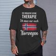 Therapie Nicht Nötig, Nur Norwegen Muss Sein T-Shirt, Lustiges Reise-Motto Geschenke für Ihn