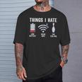 Things I Hate Bowler Ten Pin Spare Bowling Lover T-Shirt Gifts for Him