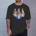 Three Hippie Gnomes Retro Tie Dye Style A Peace Love Gnomies T-Shirt Gifts for Him