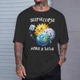 Total Solar Eclipse 2024 Selfieclipse Sun Moon Earth Selfie T-Shirt Gifts for Him