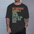 Total Solar Eclipse 4-8-2024 April 8Th Birthday Astrology T-Shirt Gifts for Him