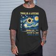 Totality Total Solar Eclipse Twice In A Lifetime Van Gogh T-Shirt Gifts for Him