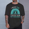 Tourette Syndrome Awareness Month Ich Trage Blaugrün Für Meinen Sohn T-Shirt Geschenke für Ihn