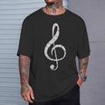 Treble Clef Orchestra Musical Instruments Vintage Music T-Shirt Gifts for Him
