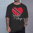 Trinidad & Tobago Trinidadian Tobagonian Flag Heart Pride T-Shirt Gifts for Him