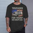 Truckers For Trump American Flag Trump 2024 Vintage T-Shirt Gifts for Him