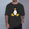 Tux Linux Penguin Sudo Rm -Rf Computer Science Computers T-Shirt Gifts for Him