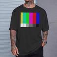 Tv Offline Color Bars Test Pattern Technical Difficulties T-Shirt Gifts for Him