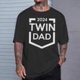 Twin Dad Est 2024 Twin Dad To Be New Daddy Iii T-Shirt Gifts for Him
