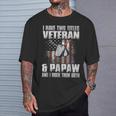 I Have Two Titles Veteran And Papaw Father's Day T-Shirt Gifts for Him