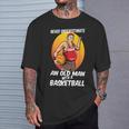 Never Underestimate An Old Man With A Basketball For Players T-Shirt Gifts for Him