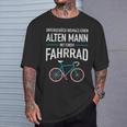 Unterschätze Niemals Einen Alten Mann Mit Ein Fahrrad T-Shirt Geschenke für Ihn