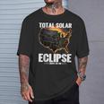 Usa Map 8 April 2024 Total Solar Eclipse 2024 T-Shirt Gifts for Him