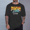 Utah Retro Mountains & Sun Eighties Style Vintage T-Shirt Gifts for Him