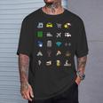 Vacaciones Turista Traductor Icono Deiaje Barrera Lingüíst Camiseta unisex Regalos para él