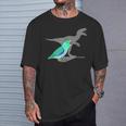Velociraptor Turquoise Parrotlet Dinosaur Parrot Birb Memes T-Shirt Gifts for Him