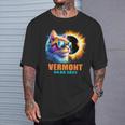 Vermont Total Solar Eclipse 2024 Cat Solar Eclipse Glasses T-Shirt Gifts for Him