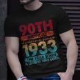 Vintage 1933 90 Year Old Limited Edition 90Th Birthday T-Shirt Gifts for Him