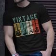 Vintage Guitar Player Retro Guitarist Musician T-Shirt Gifts for Him