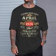 Vintage Made In April 1974 50Th Birthday 50 Year Old T-Shirt Gifts for Him