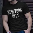 Vintage New York City Retro Distressed Text Nyc T-Shirt Gifts for Him