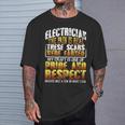 Vintage Pride Appreciation Electrician The Pain Is Real T-Shirt Gifts for Him