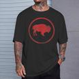 Vintage Retro Bison American Buffalo Simple Minimalist T-Shirt Gifts for Him