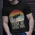 Vintage Retro Gun Piece Be With You 2Nd Amendment T-Shirt Gifts for Him